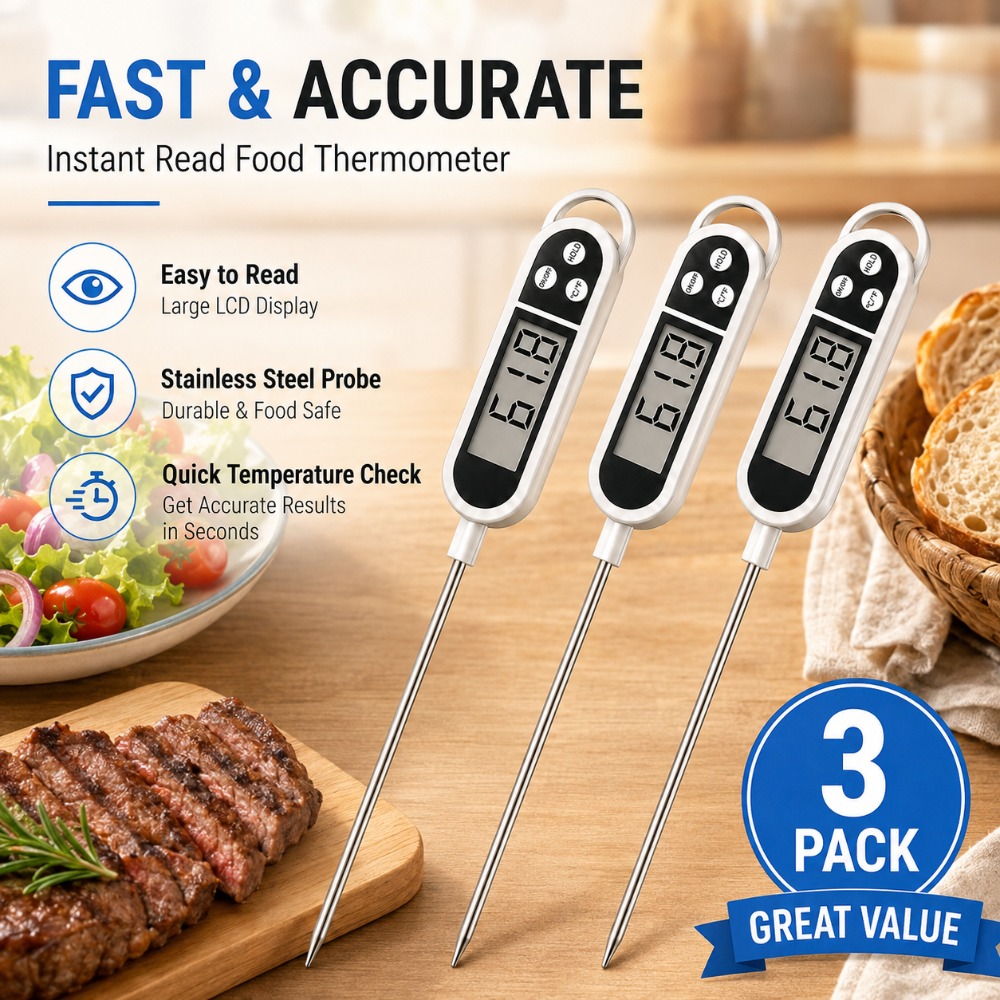 Baby Food Meat - Cyfrowy termometr z sondą, szeroki zakres