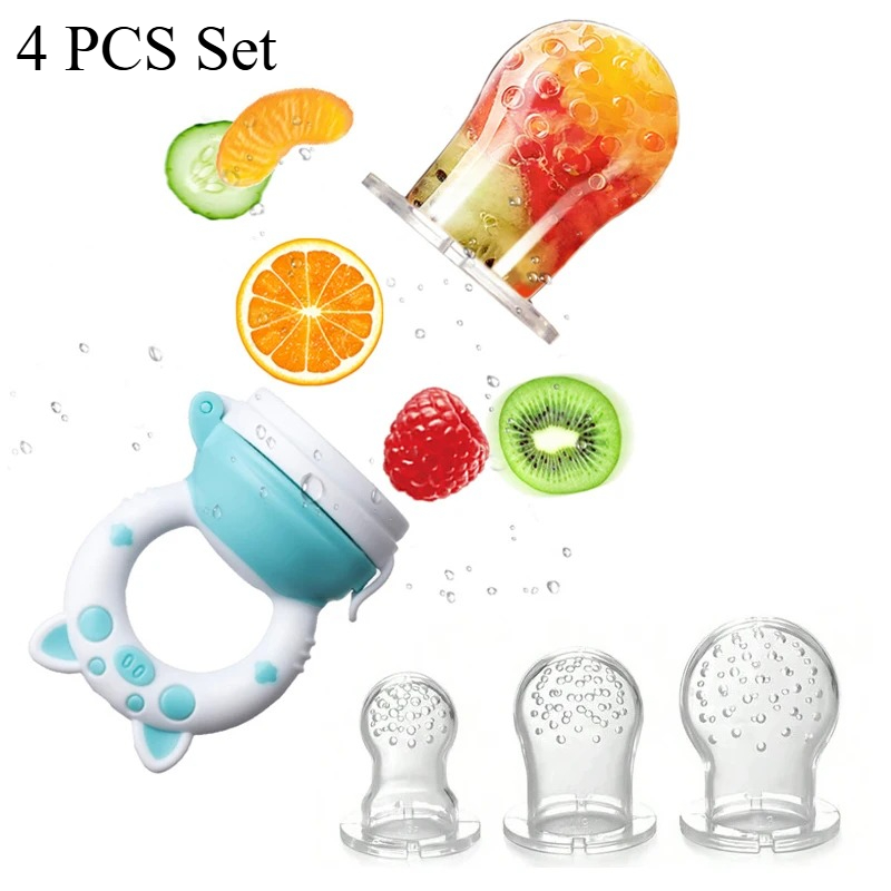 Baby Food Kit - 4 szt./zestaw Silikonowy podajnik do owoców