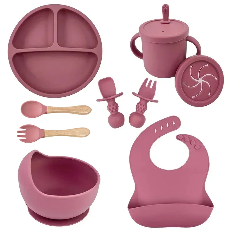 Baby Food Kit - Zestaw naczyń dla dzieci z silikonu