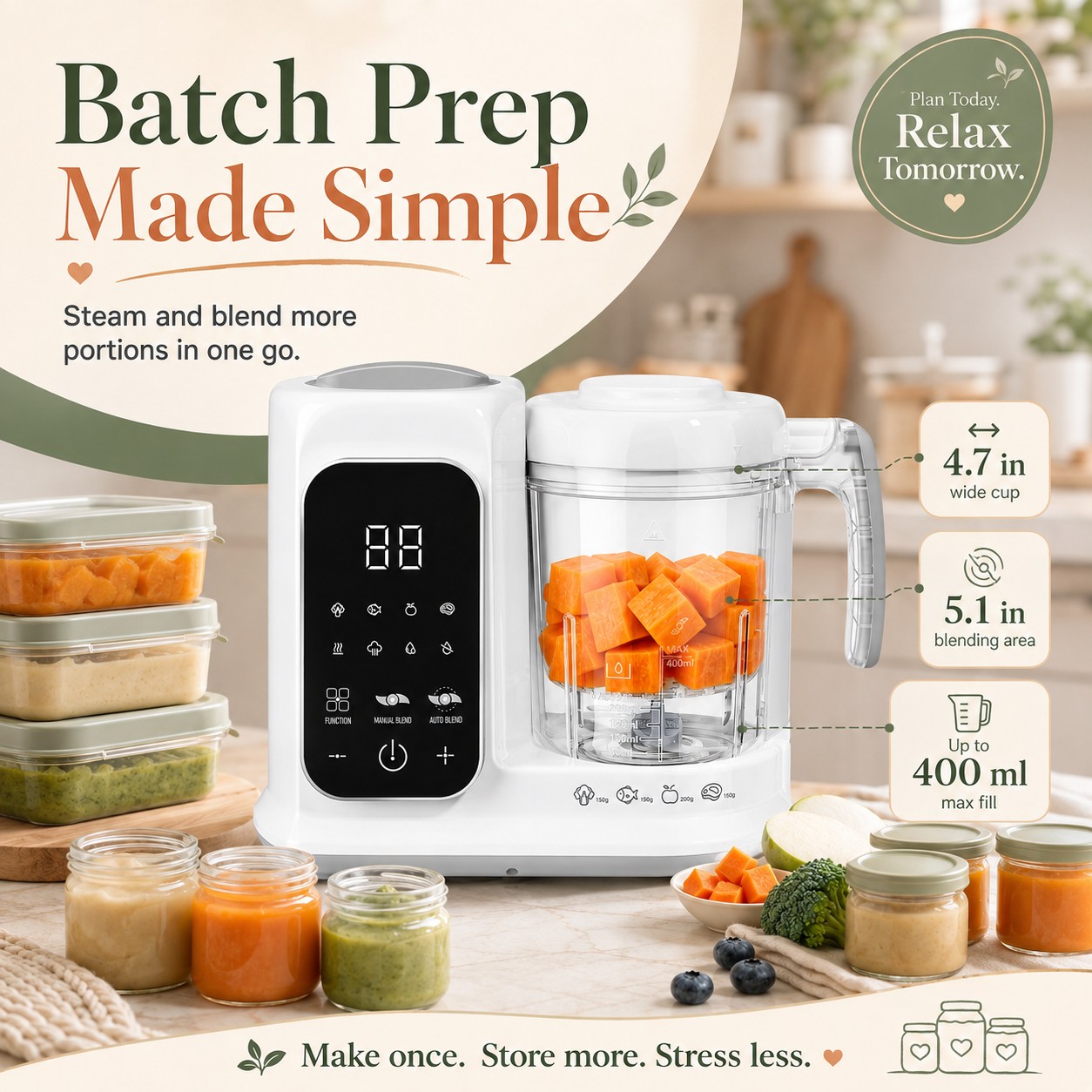 Urządzenie do przygotowywania  – Baby Food Blender And Steamer recenzja i cena